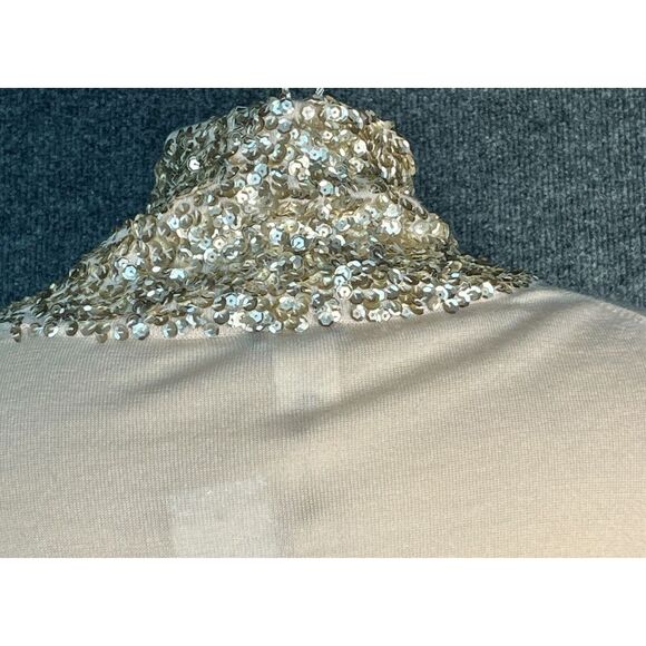 NWT J. Crew Sequin Open Cardigan 100% Wool Shawl Collar Knit Soft Pink‎ Womens M - Picture 8 of 14